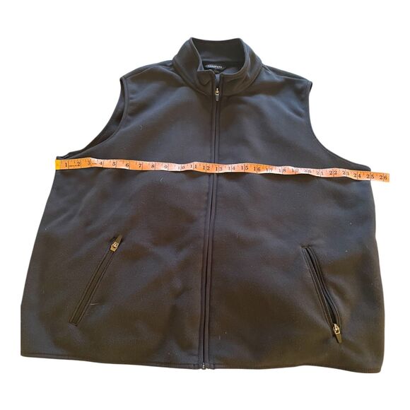 EUC Navy Blue Lands End Zip Up Fleece Vest Womens XL Gorpcore Sporty - Picture 6 of 10